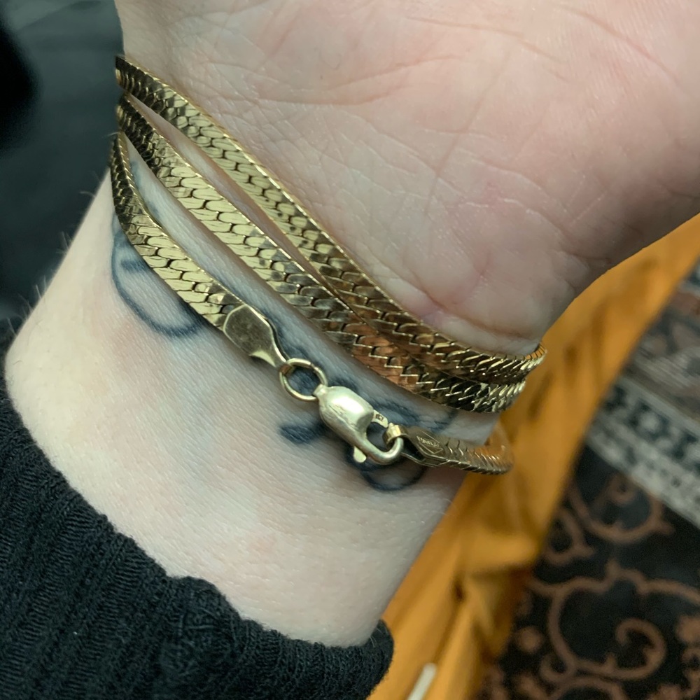 14K Gold 3-1 Bracelet - Necklace - Anklet - Picture 9 of 16